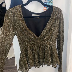Urban Outfitters golden ruffle top